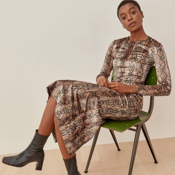 Reformation Davey Dress in Animalia size S NWT